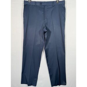 Perry Ellis Portfolio Men's Flex Stretch Classic Fit Navy Blue Dress Pants 34x32